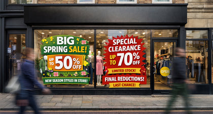 Window Display Cling, Dura Clear PET, 1370mm x 50m