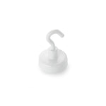 magfix® Anisotropic Ferrite Pot with hook, white 20mm diameter