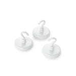 magfix® Anisotropic Ferrite Pot with hook, white 40mm diameter