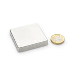 supaneo® Neodymium Block N45 Nickel Plate 50mm x 50mm x 10mm (A)