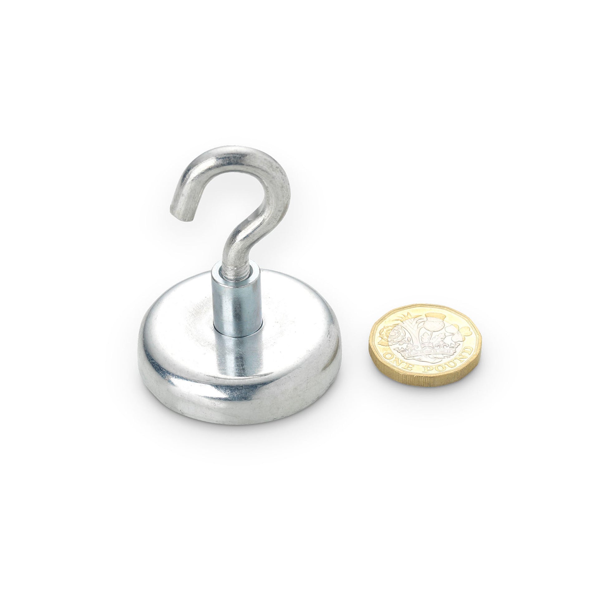 Neodymium Pot Magnet with Hook, 42mm Diameter x 46mm – Anchor Magnets