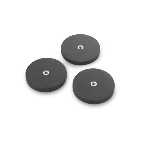 boutique magnets® BLACK 66 O/D x 8.1mm M6 Bush, open ended, flush