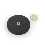 boutique magnets® BLACK 66 O/D x 8.1mm M6 Bush, open ended, flush