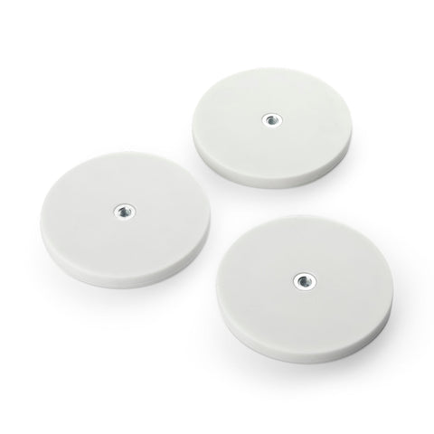 boutique magnets® WHITE 88 O/D x 8.5mm M6 Bush, closed end, flush
