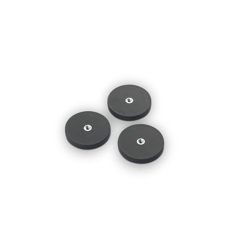 boutique magnets® BLACK 43 O/D x 6.2mm M4 Bush, open ended, flush