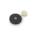 boutique magnets® BLACK 43 O/D x 6.2mm M4 Bush, open ended, flush