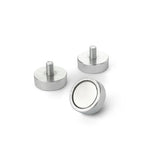 supaneo® Neodymium Pot shallow 25mm diameter 8mm - with 9mm M6 stud