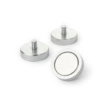 supaneo® Neodymium Shallow Pot 32mm diameter 8mm with M6 Stud x 9mm