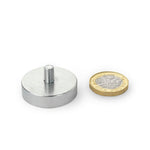 supaneo® Neodymium Shallow Pot 32mm diameter 8mm with M6 Stud x 9mm