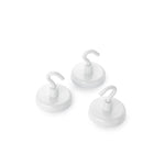magfix® Anisotropic Ferrite Pot with hook, white 32mm diameter