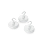magfix® Anisotropic Ferrite Pot with hook, white 36mm diameter