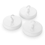 magfix® Anisotropic Ferrite Pot with hook, white 63mm diameter
