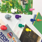 Small Tenpin Magnets Multicoloured 12mm x 20mm Pack of 10