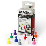 Small Tenpin Magnets Multicoloured 12mm x 20mm Pack of 10