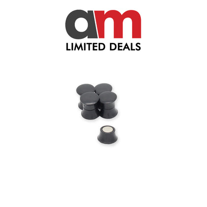 Neodymium Drawing Pin Magnets, Black Pack of 10