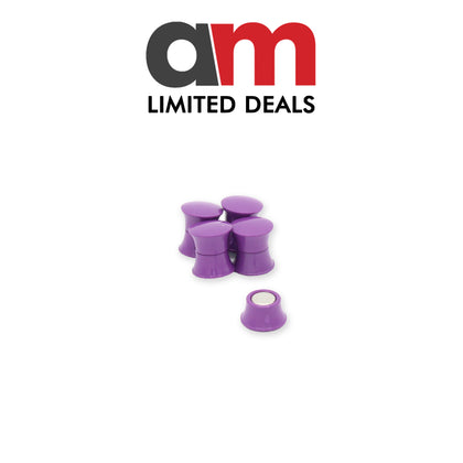 Neodymium Drawing Pin Magnets, Purple Pack of 10