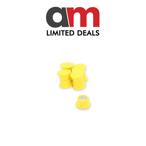 supaneo® Neodymium Drawing Pin Magnets, Yellow Pack of 10