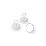 supaneo® Neodymium Pot 23.5mm diameter 4mm, white finish with hook
