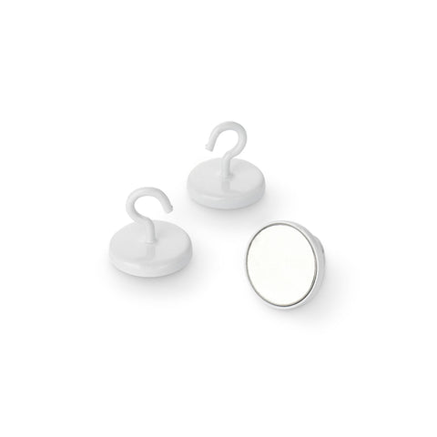 supaneo® Neodymium Pot 23.5mm diameter 4mm, white finish with hook