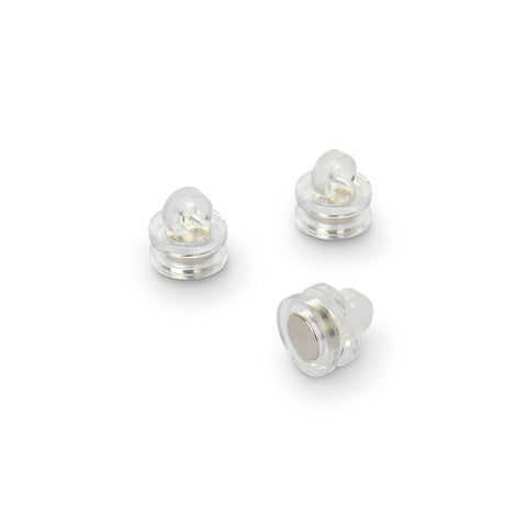 supaneo® Neodymium Pot 16mm diameter 8.5mm, clear plastic with eye