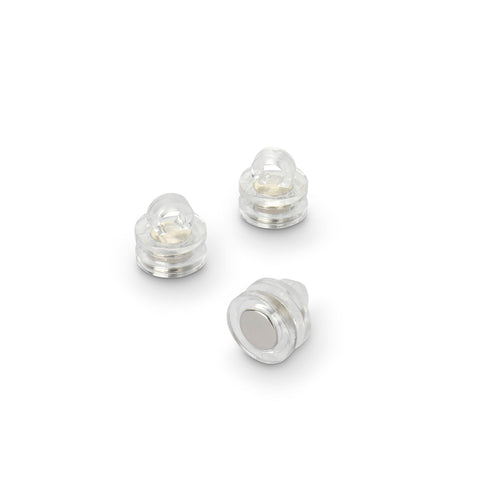 supaneo® Neodymium Pot 16mm diameter 8.5mm, clear plastic with hook