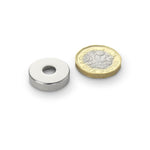 supaneo® Neodymium Ring N35H 20mm O/D x 6.4mm I/D x 5mm (A) Countersunk North Pole