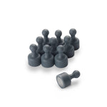 supaneo® Neodymium TenPin Magnets N38, 12mm diameter 20mm tall, Grey Pack of 10
