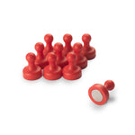 supaneo® Neodymium TenPin Magnets N38, 20mm diameter 25mm tall, Red Pack of 10