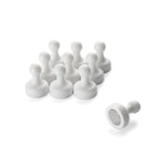 supaneo® Neodymium TenPin Magnets N38, 20mm diameter 25mm tall, White Pack of 10