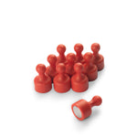 supaneo® Neodymium TenPin Magnets N38, 12mm diameter 20mm tall, Red Pack of 10