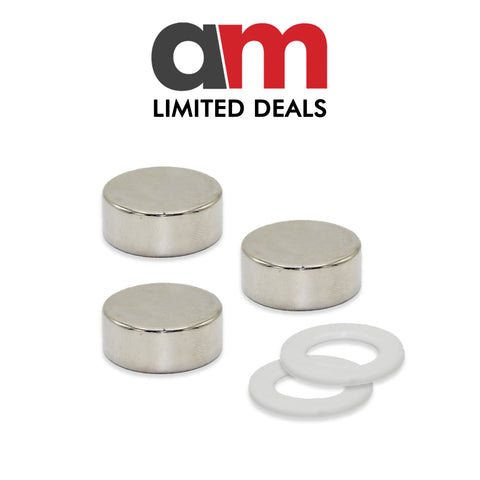 SUPANEO® NEODYMIUM DISC N42 25MM DIAMETER X 10MM (A) PLASTIC SPACERS