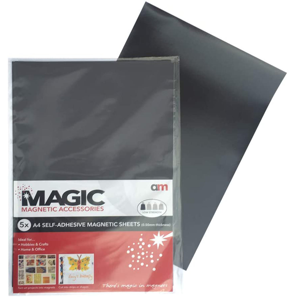 Magnetic Sheets A Pack of 5 with Adhesive Magnetic Photo Sheets