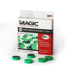 Large Marker Magnets Green 30mm x 8mm Pack of 16