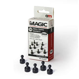 Small Tenpin Magnets Black 12mm x 20mm Pack of 10