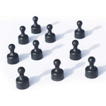 Small Tenpin Magnets Black 12mm x 20mm Pack of 10