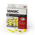 Small Marker Magnets Yellow 20mm x 8mm Pack of 24