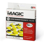 Large Marker Magnets Yellow 30mm x 8mm Pack of 16