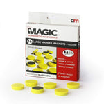 Large Marker Magnets Yellow 30mm x 8mm Pack of 16
