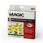 Small Marker Magnets Yellow 20mm x 8mm Pack of 24